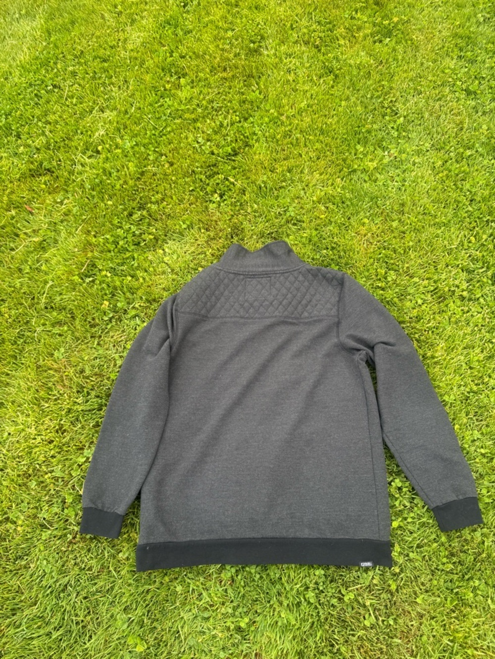 Ezekiel Men’s Medium Quilted Shawl Collar Pullover Hoodie Charcoal Gray - Picture 6 of 7